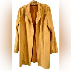 Philosophy Tan Faux Leather Trench Coat